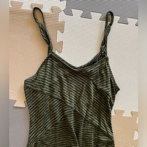 MOSSIMO GREEN AND BLACK STRIPED DRESS